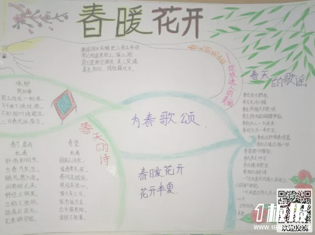 初中语文阅读手抄报内容-春暖花开