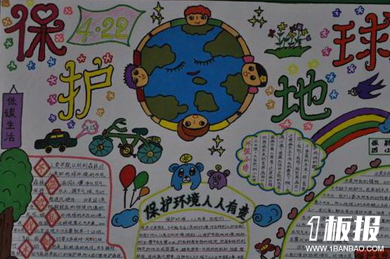 初中生低碳环保手抄报资料-保护地球