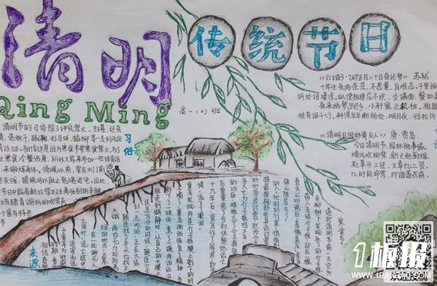 初中清明节手抄报-清明传统节日