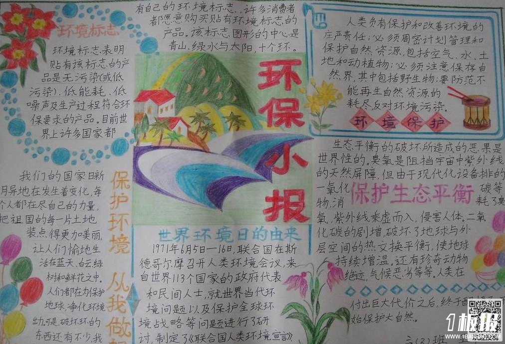 初中环保手抄报资料-环保小报