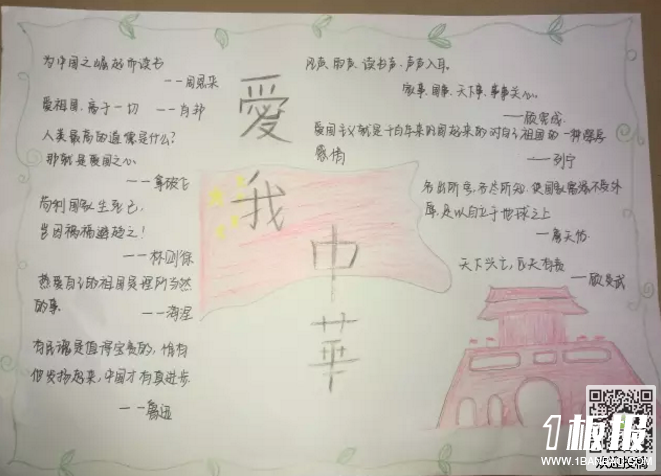 初中爱国主义手抄报-爱我中华