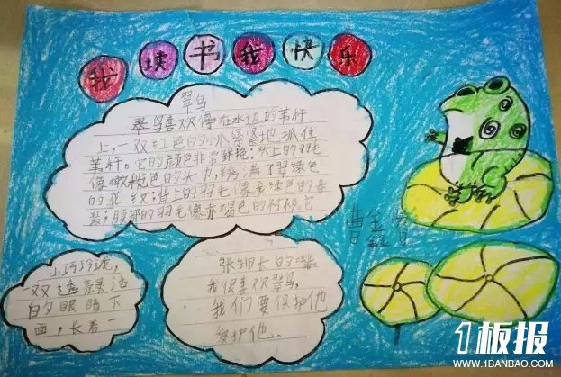 初中读书手抄报大全图片-我读书我快乐