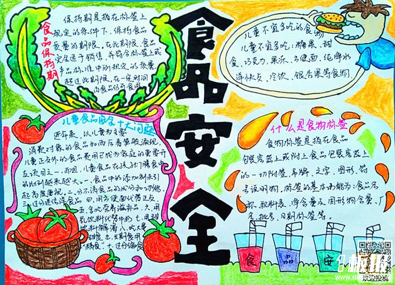 食品安全手抄报图片资料-食品安全