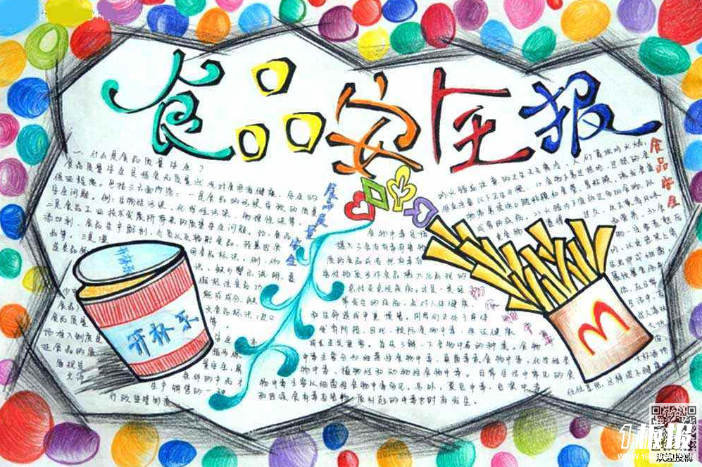食品安全手抄报图片-食品安全报