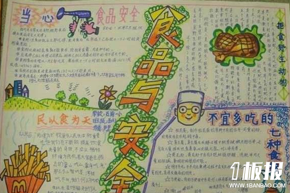 初中食品安全的手抄报-食品安全