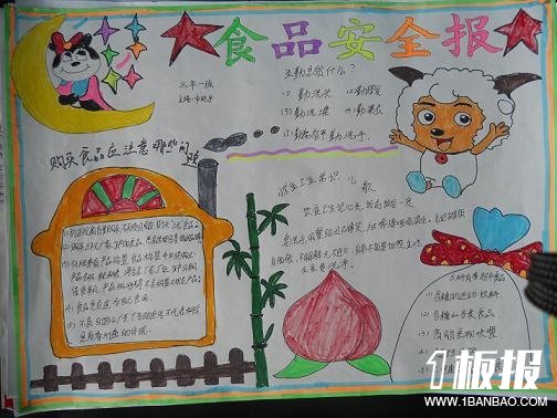 食品安全黑板报图片-安全享受美食