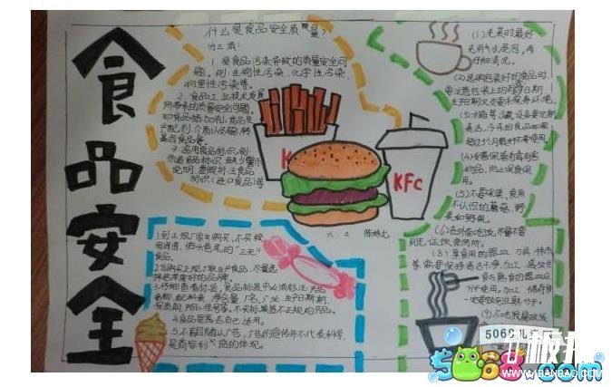 人人关注食品安全,家家享受健康生活主题手抄报