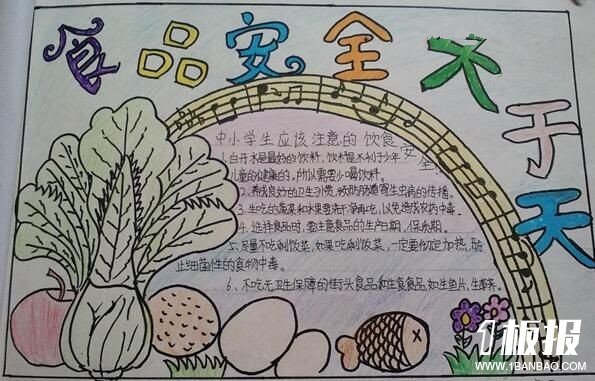 食品安全大于天手抄报