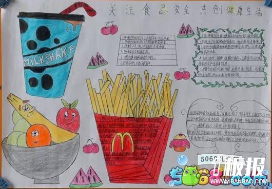 关注食品安全-健康饮食手抄报