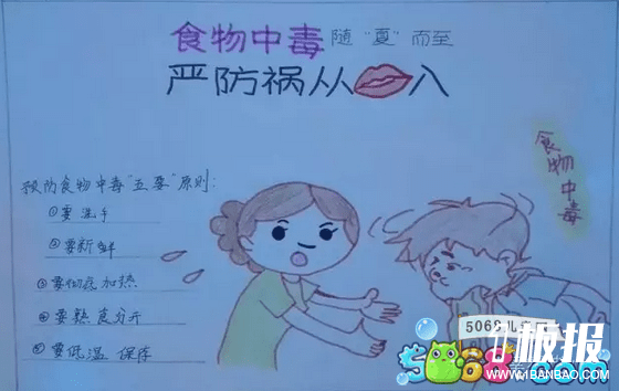 关于食品安全的手抄报作品欣赏-严防祸从口入