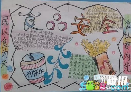 关于食品安全手抄报-杜绝不健康食品
