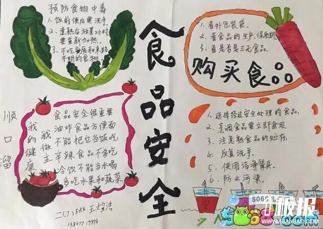 食品安全-小学生安全手抄报素材