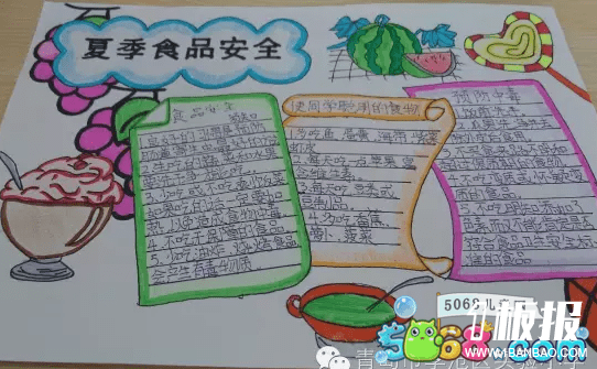 夏季食品安全-关于食品安全手抄报图片