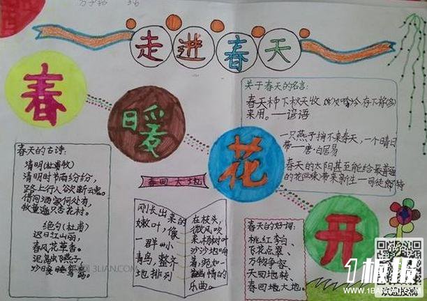 春天的风景手抄报图片-春景如画