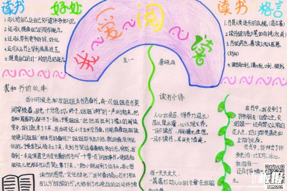 读书日手抄报内容-我爱阅读