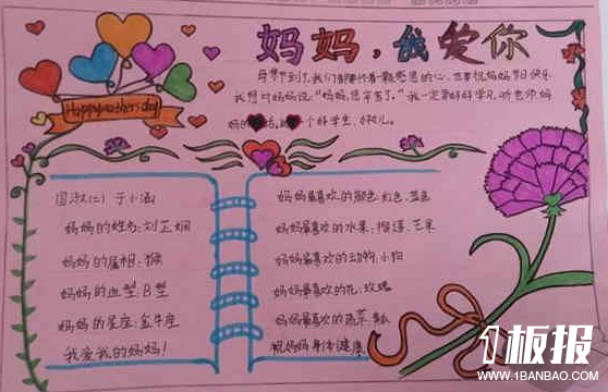 母亲节的手抄报图片-妈妈我爱你