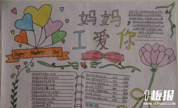母亲节手抄报-妈妈我爱你