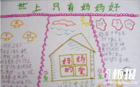 母亲节手抄报图片资料-世上只有妈妈好