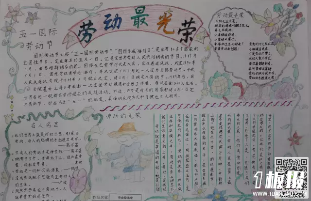 小学劳动节手抄报-劳动最光荣