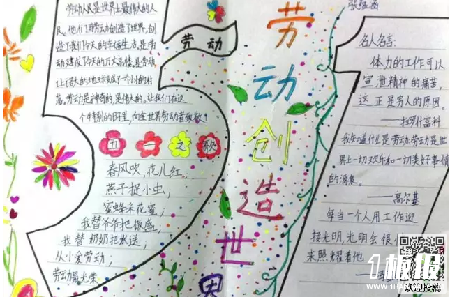 劳动节手抄报简单-劳动创造世界