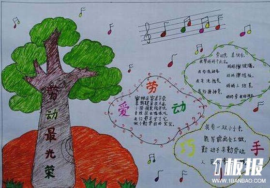 劳动节手抄报图片-爱劳动