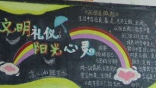 文明礼仪黑板报：讲文明，讲卫生