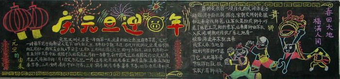 
迎新年黑板报：小年习俗——祭灶王
