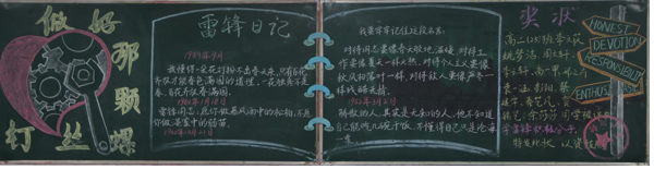 
学雷锋黑板报：从身边的小事开始

