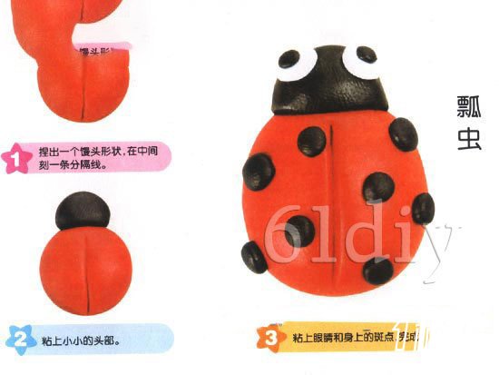 怎样用橡皮泥制作瓢虫