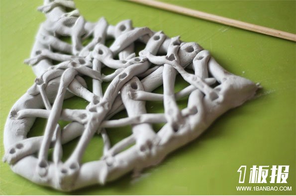 黏土制作爱心挂饰