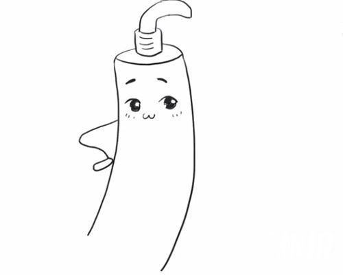 简笔画牙膏牙刷的画法3