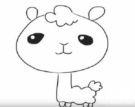 羊驼简笔画怎么画6