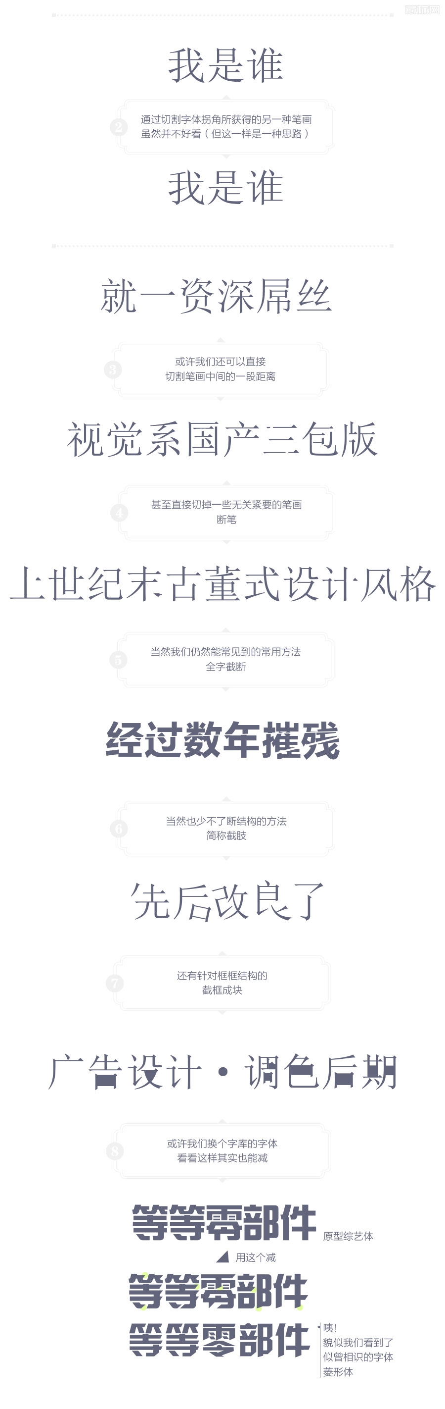 字体设计方法浅述步骤二
