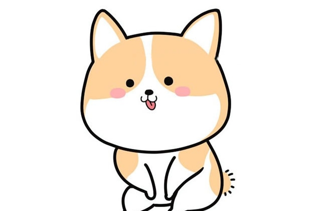 柯基简笔画Q版卡通