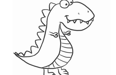 幼儿恐龙简笔画步骤