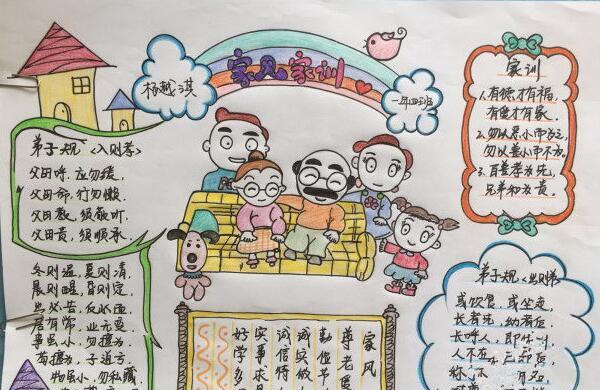 家风家训手抄报小学三年级