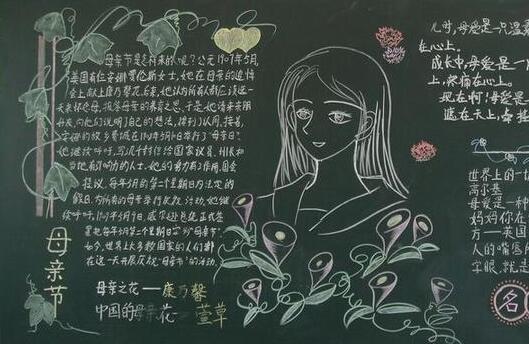 母亲节黑板报