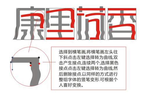 横笔画调整