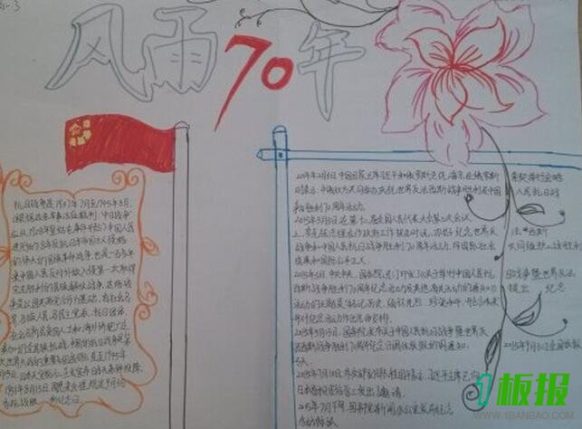 70周年国庆阅兵手抄报内容2