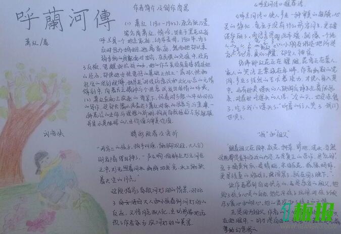 呼兰河传手抄报内容3