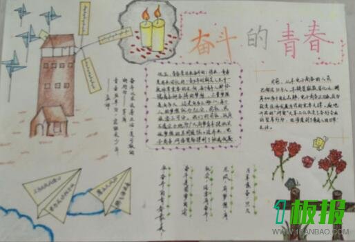 奋斗的青春最美丽手抄报内容2