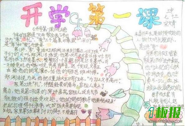 我是小学生手抄报简单又漂亮2