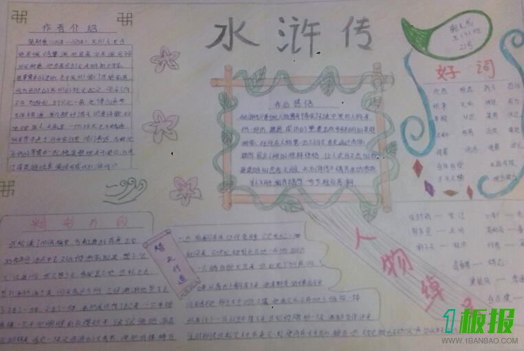 水浒传手抄报简单好看3