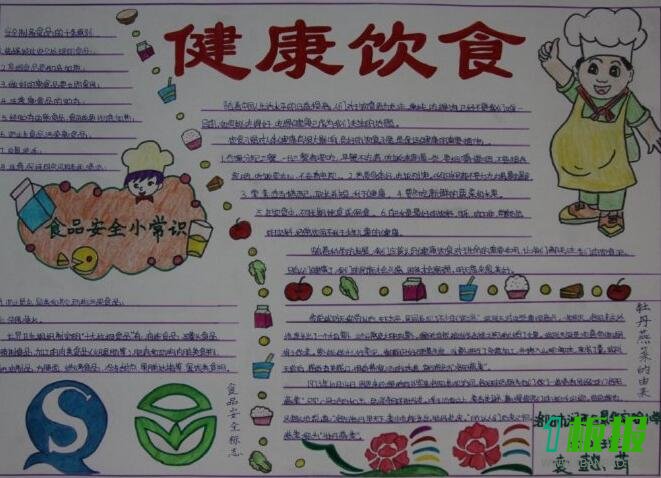 饮食健康手抄报图片大全1