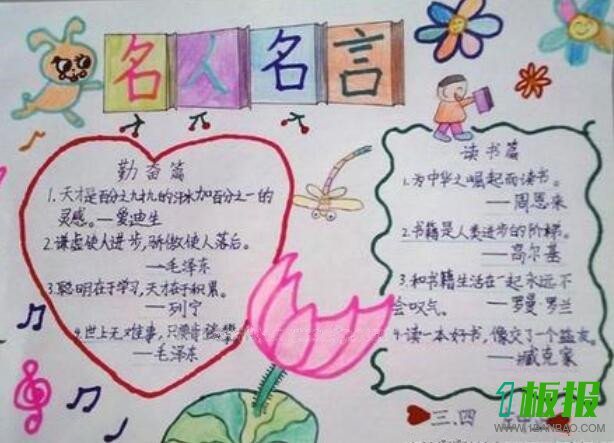 名人名言手抄报一等奖3