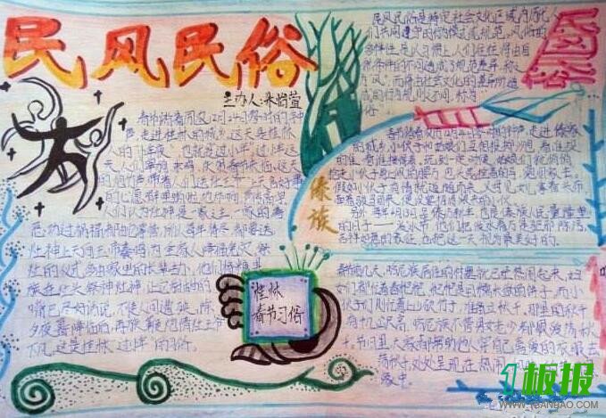 民俗手抄报简单又漂亮2