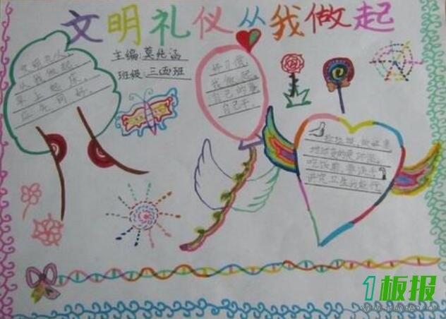 文明礼仪手抄报简单又好看1