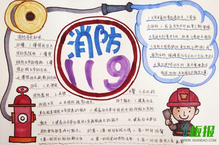 消防安全手抄报图片简单又漂亮8