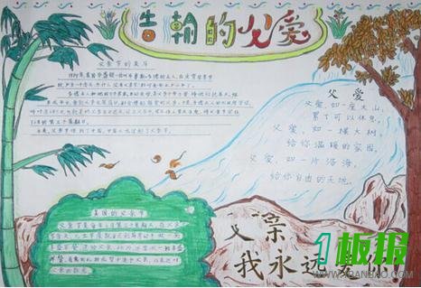 关于父亲节的英语手抄报简单好看4