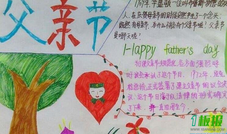 关于父亲节的英语手抄报简单好看5